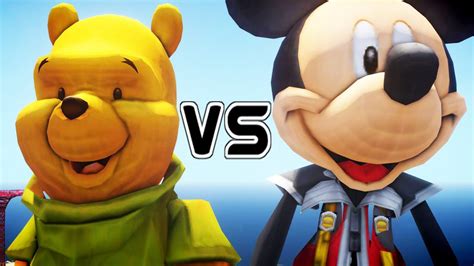 Winnie The Pooh Vs Mickey Mouse Great Battle Youtube