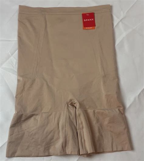 NWT SPANX SCULPT High Waisted Mid Thigh Soft Nude XL Shapewear Panties PicClick UK