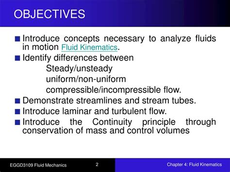 PPT Chapter 4 Fluid Kinematics PowerPoint Presentation Free