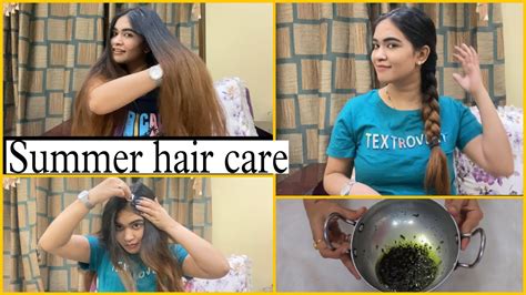 Summer Hair Care Routine Hair Oil For Long Strong Thick And Shiny Hair Stop Hair Fall Youtube