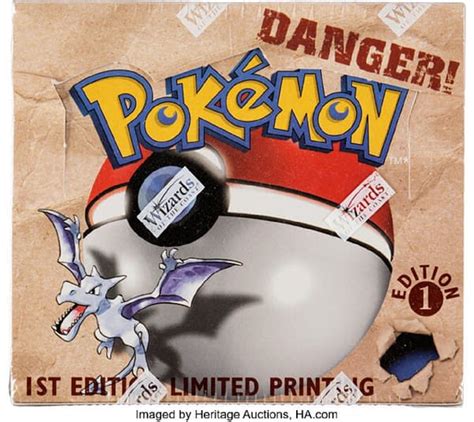 Pokémon Tcg 1st Ed Fossil Booster Box Up For Auction At Heritage