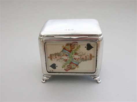 Victorian Silver Playing Cards Box With Provenance By Grey And Co London