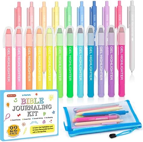 Set Stylo Journal Shuttle Art Couleurs De Surligneurs Fluos Et