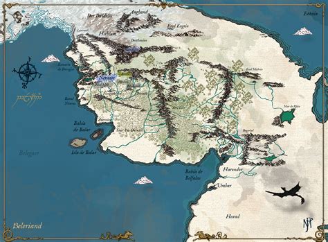 ArtStation - Beleriand Again (Tolkien's Maps Revisited)