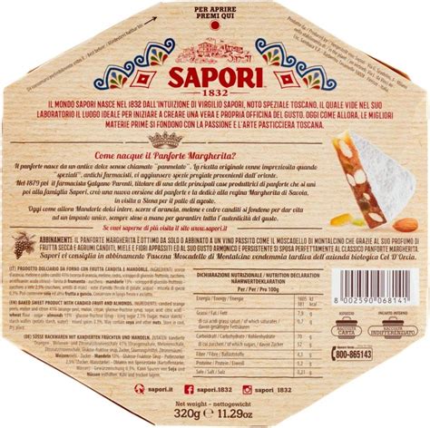 Sapori Panforte Margherita Gr