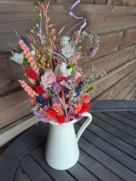 Everlasting Jug Dried Floral Bouquet