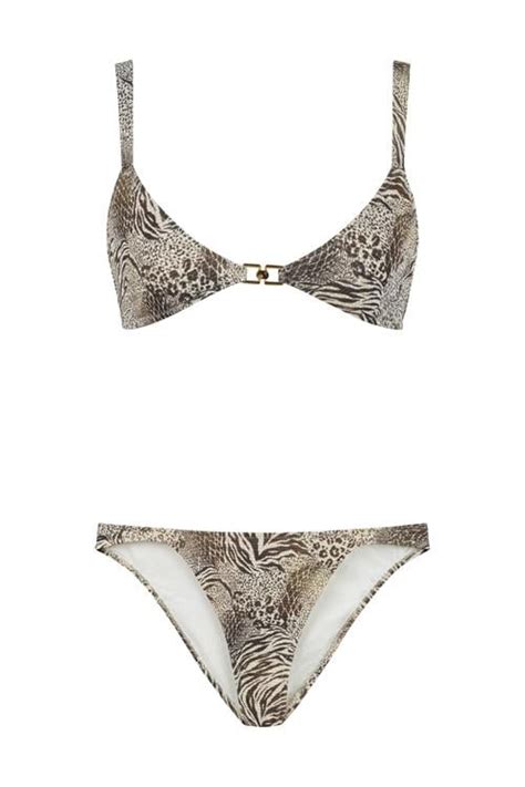 Leopar Desenli Aksesuarl Gen Bikini Tak M