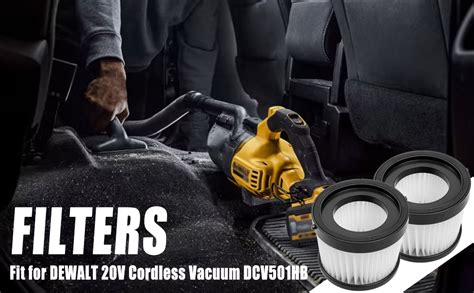 Amazon DCV501HB Filters Fit For DEWALT 20V Cordless Handheld