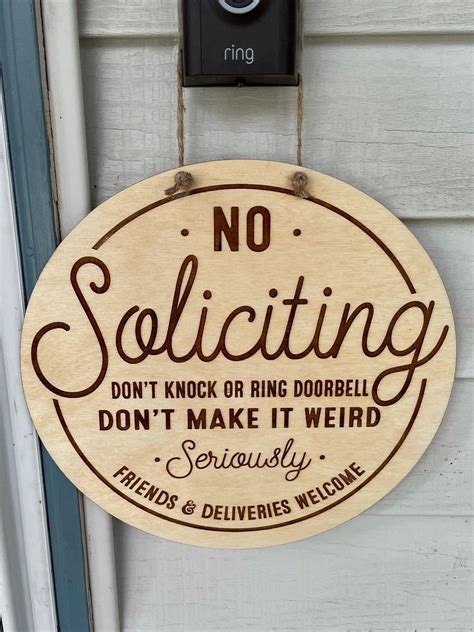 No Soliciting Sign No Soliciting Door Sign Do Not Disturb Etsy No