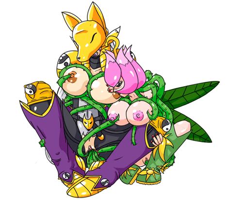 Lillymon And Sakuyamon By Jimsugomi Hentai Foundry