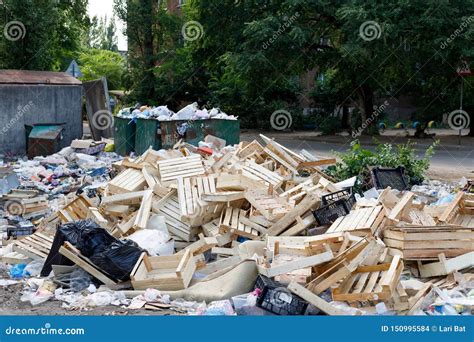 Voronezh Russia June 18 2019 Garbage Dump In A Residential Area