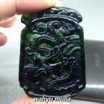 Pendant Batu Black Jade Bentuk Naga Asli Kode Wahyu Mulia