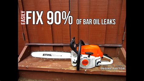 Fix 90 Of Stihl Chainsaw Bar Oil Leaks With This Simple Repair Youtube