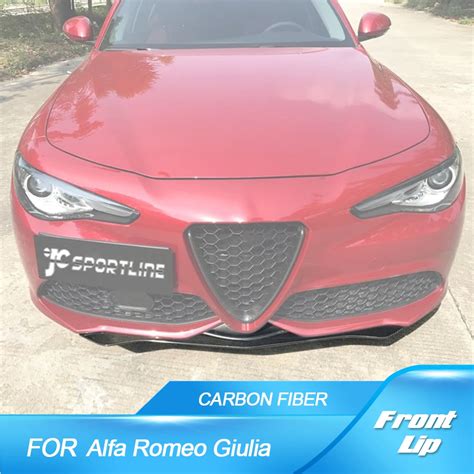 Carbon Fiber Front Lip Spoiler For Alfa Romeo Giulia Sedan Standard