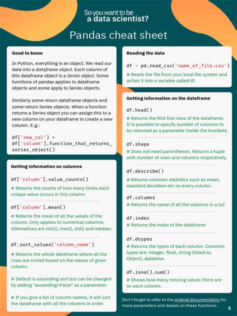 Pandas Cheat Sheet | PDF