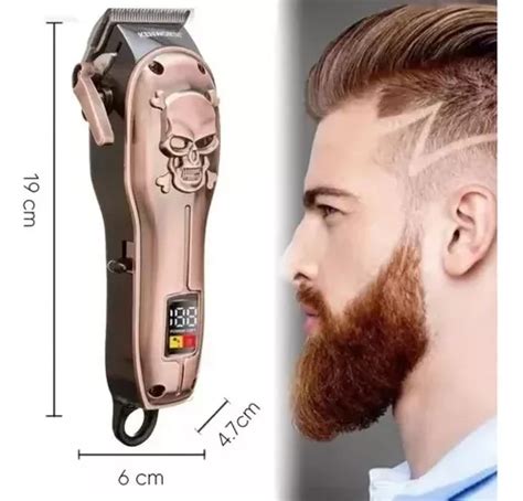 Máquina de Cortar Cabelo e Barba Profissional Visor LCD 60