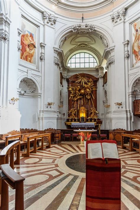 Interior of Holy Trinity Church in Salzburg. Austria Editorial Image ...