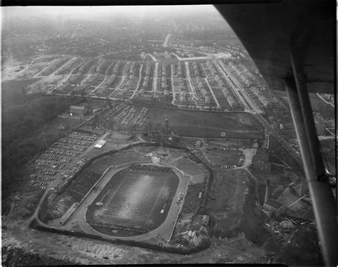 Aerial view of Hughes Stadium at Morgan State College, Baltimore ...