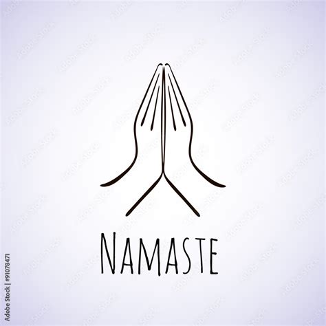 Welcome gesture of hands of Indian woman character in Namaste Stock ...