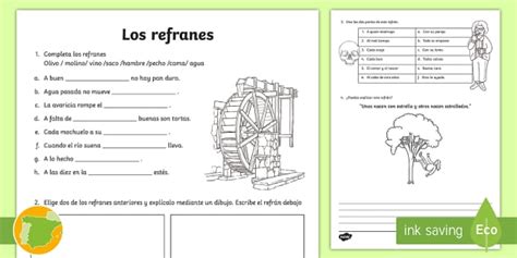 Los Refranes F Cil Ficha De Actividad Teacher Made