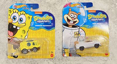 Hot Wheels Spongebob Squarepants And Sandy Cheeks Cars Set EBay