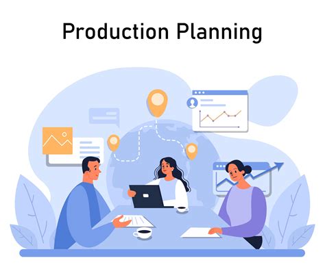 Production Planning Team Concept Flat Vector Illustration 41171188