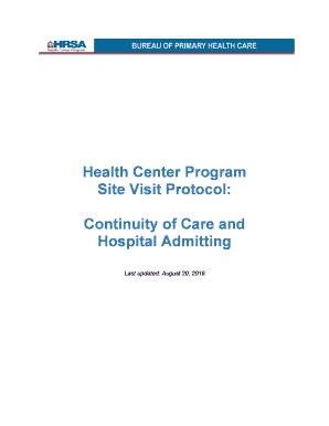 Fillable Online Bphc Hrsa Continuity Of Care And Hospital Admitting Fax