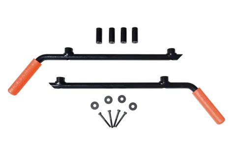 Grabars Jeep Wrangler Genuine Solid Steel Front Grab Handles Orange