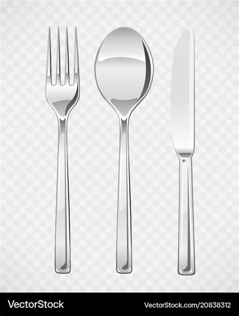 Fork spoon knife set Royalty Free Vector Image