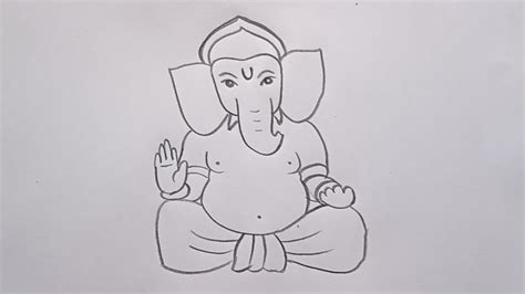 how to draw Ganesh ji drawing || vinayagar drawing easy step by step ...