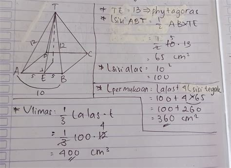 Rumus Luas Alas Limas Persegi – Excel dan Rumus Kimia