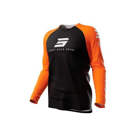 Maillot Cross RAW ESCAPE SHOT Noir Orange MAXXESS FR Maillot Cross