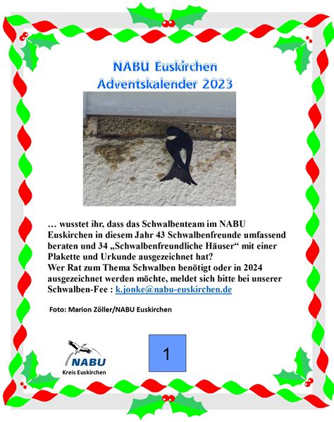 Der NABU Euskirchen Adventskalender 2023 Nabu Euskirchens Webseite