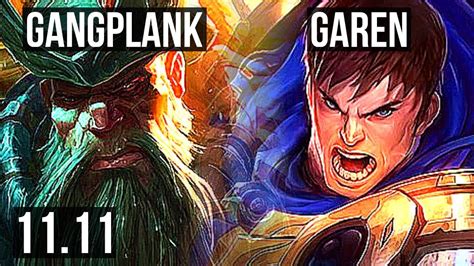 Gangplank Vs Garen Top Rank 4 Gp 1 9m Mastery 5 1 3 Tr Master