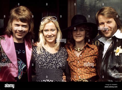 Abba Swedish Pop Group In 1974 From Left Bjorn Ulvaeus Agnetha Stock