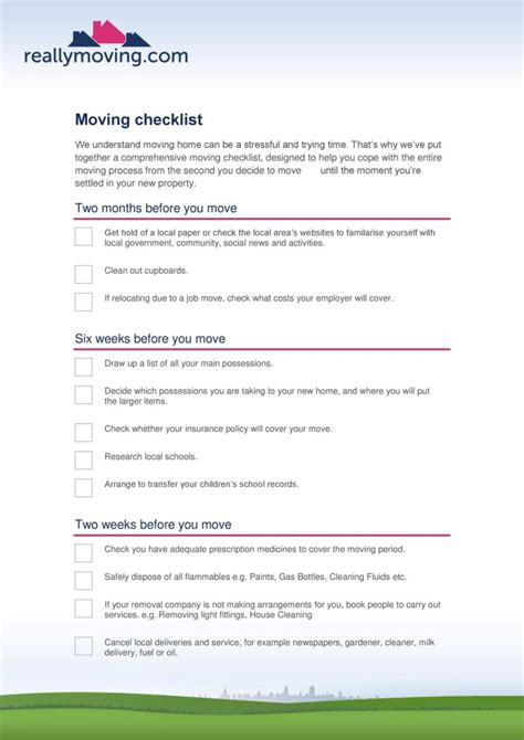 45 Great Moving Checklists [Checklist for Moving In / Out] ᐅ TemplateLab