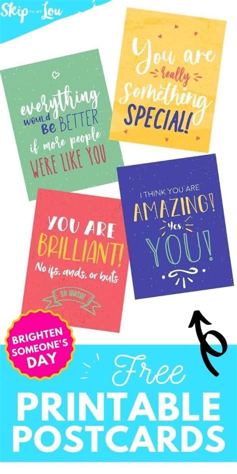 Free Printable Postcards to Encourage Friends | Skip To My Lou ...