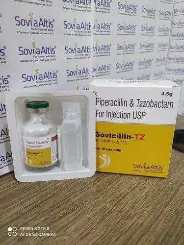 Piperacillin And Tazobactam For Injection USP 4 5 Gm At Rs 110 Vial In