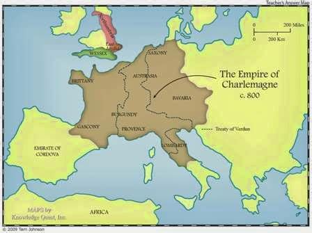 Holy Roman Empire Map Charlemagne – Map Vector