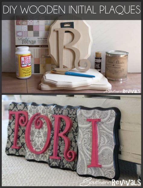 Diy Wooden Initial Plaque