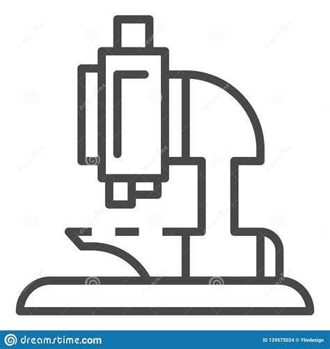 Icono Del Microscopio Estilo Del Esquema Ilustración del Vector