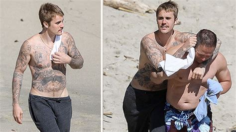 Justin Bieber Shows LOTS Of Skin Shirtless On The Beach EXCLUSIVE