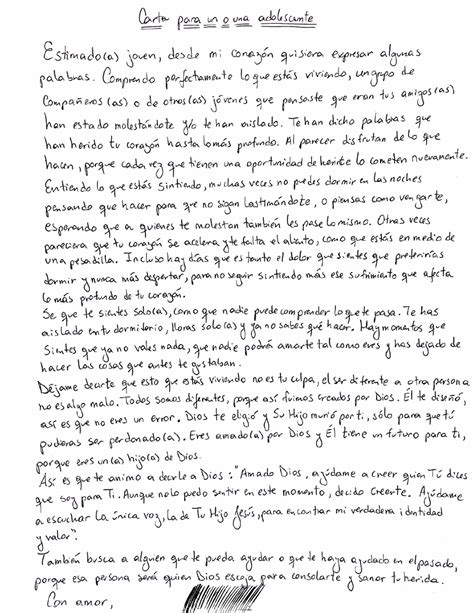 Carta A Un Adolescente 31 Funeraria Inmemoria