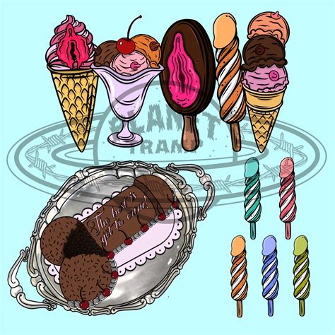 Lewd Food Clipart Pack Food Fetish Art Naughty Dessert Stickers Food Porn Printables Fetish
