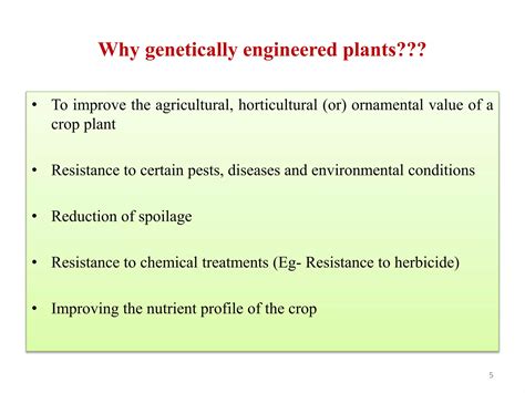 Genetic Engineering And Development Of Transgenic Plants Ppt