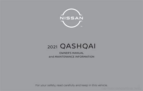 Nissan Qashqai Owners Manual Pages