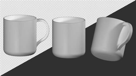 Premium Psd D Render White Mug