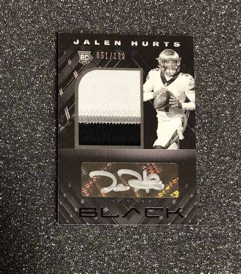 Yahoo Panini Black Jalen Hurts Rc Patch A