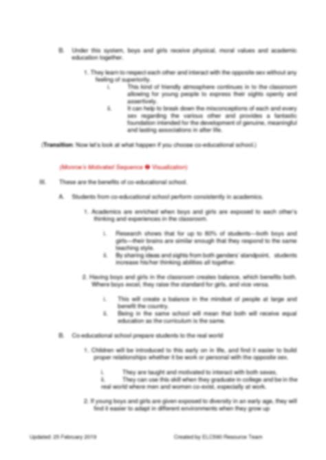 Solution Elc Preparation Outline Persuasive Speech Studypool