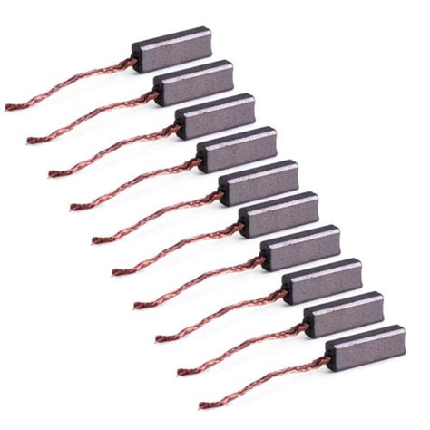 10 Pcs Carbon Brushes Wire Leads Generator Brush For Generic Electric Motor Ebay